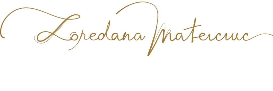 Despre Mine 2 Logo Loredana Mateiciuc Logo- scris alb